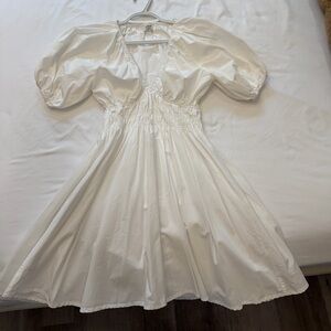 Wilfred Poplin White Mini Dress🤍